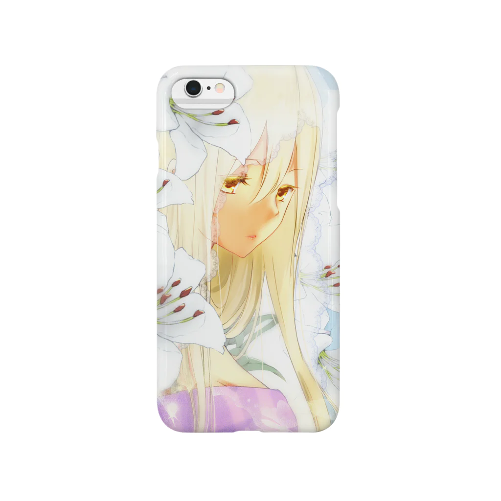 モノクロの花と少女 Smartphone Case