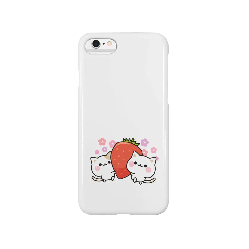 DECORの気づかいのできるネコ　いちごver. Smartphone Case