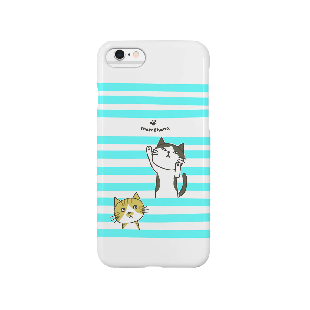 さややん。のお店のしましまねこ（水色） Smartphone Case