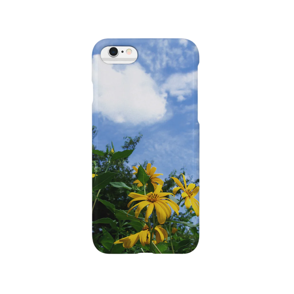 hiroki-naraの菊芋と空と雲　DATA_P_134　sky　cloud Smartphone Case