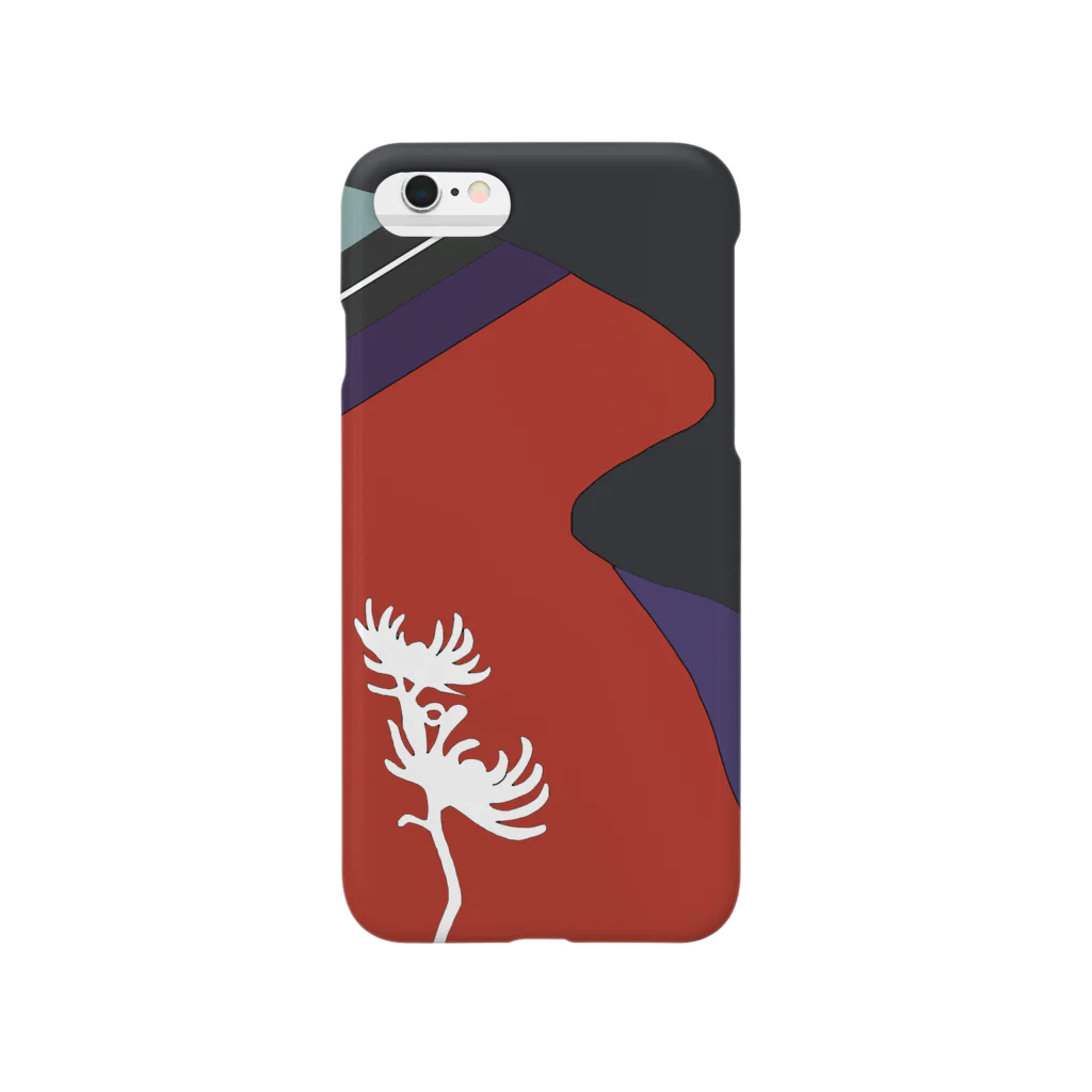 胡蝶の紅菊模様 Smartphone Case