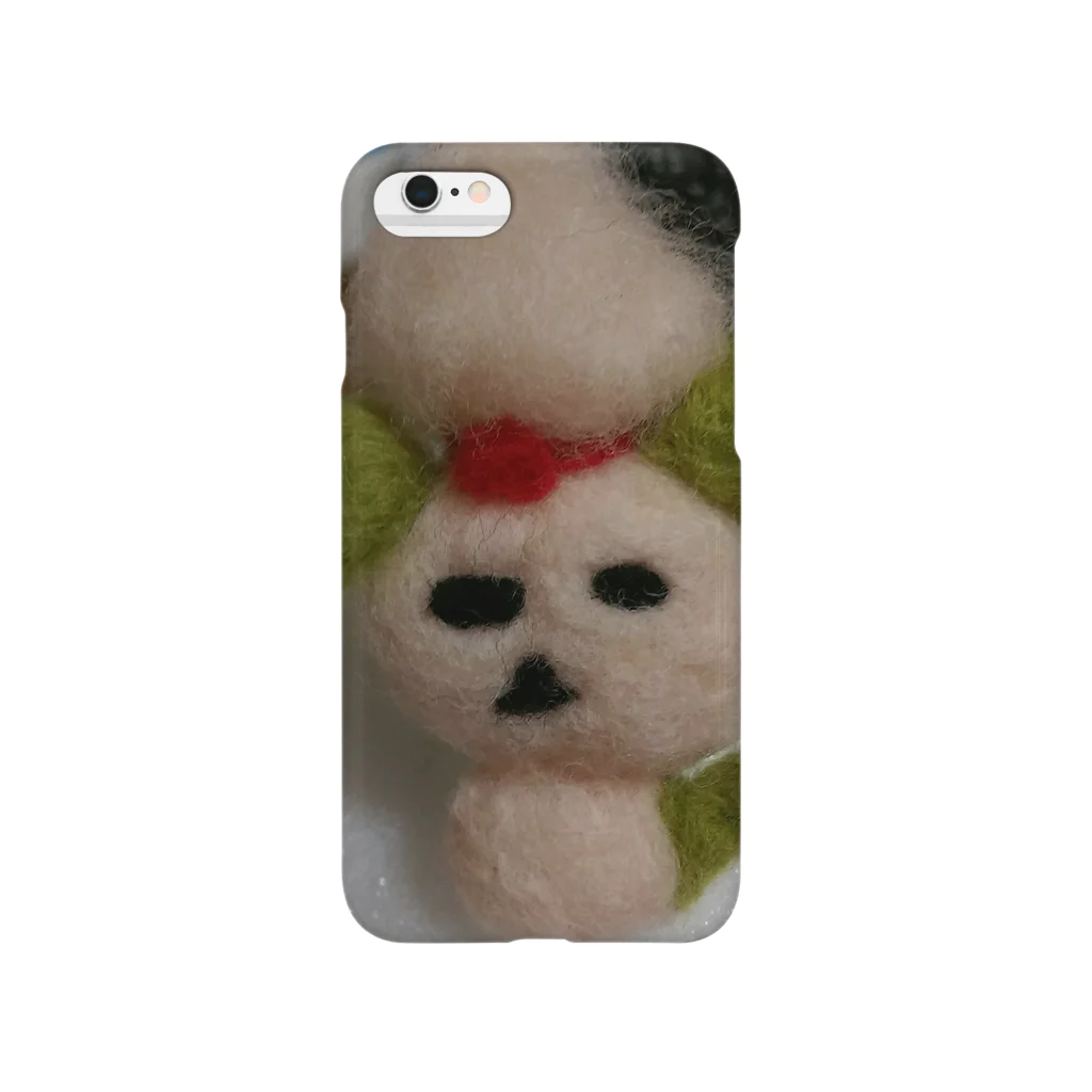 和菓子の羊毛フェルトの犬 Smartphone Case