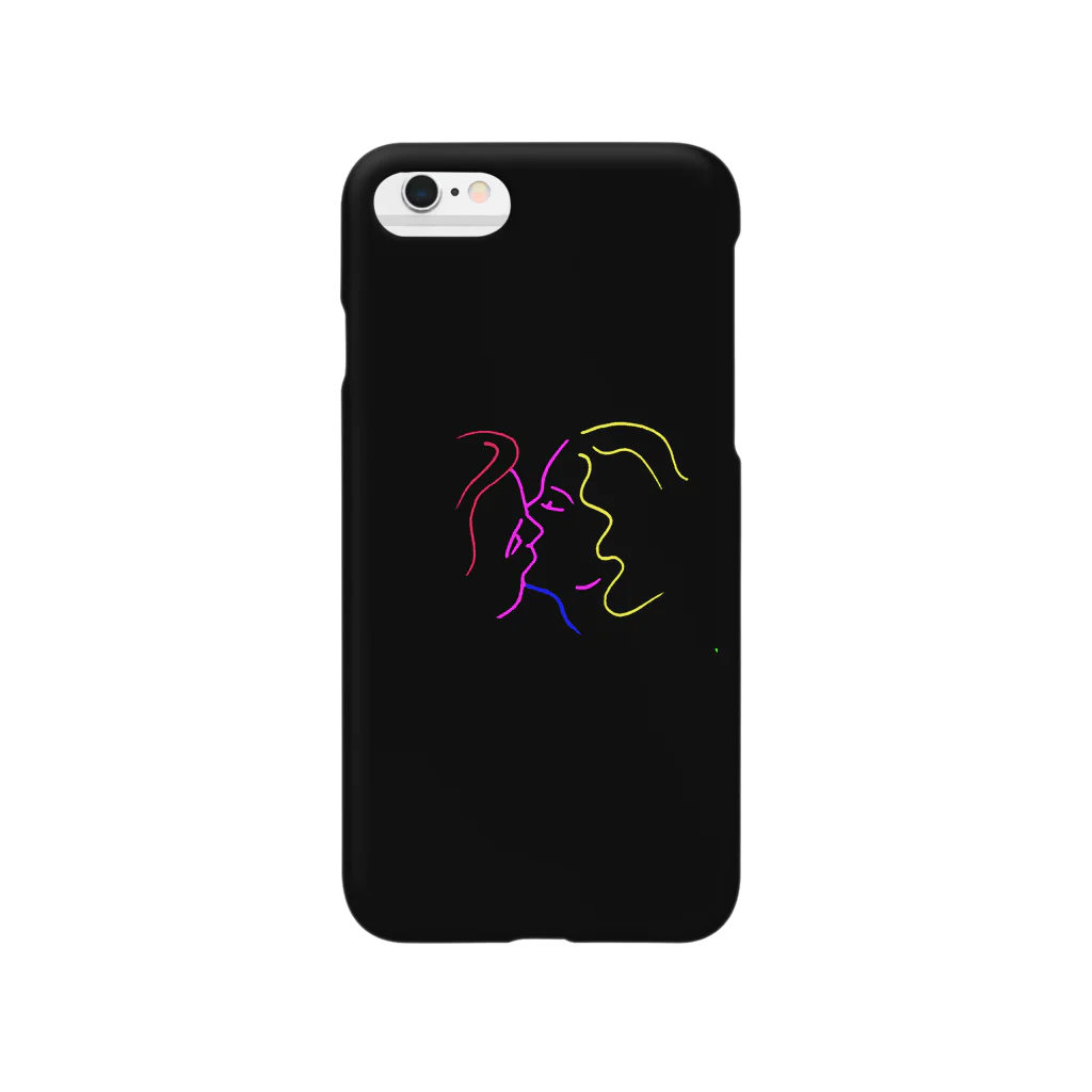 IPhoneケースデザインのblack french kiss Smartphone Case