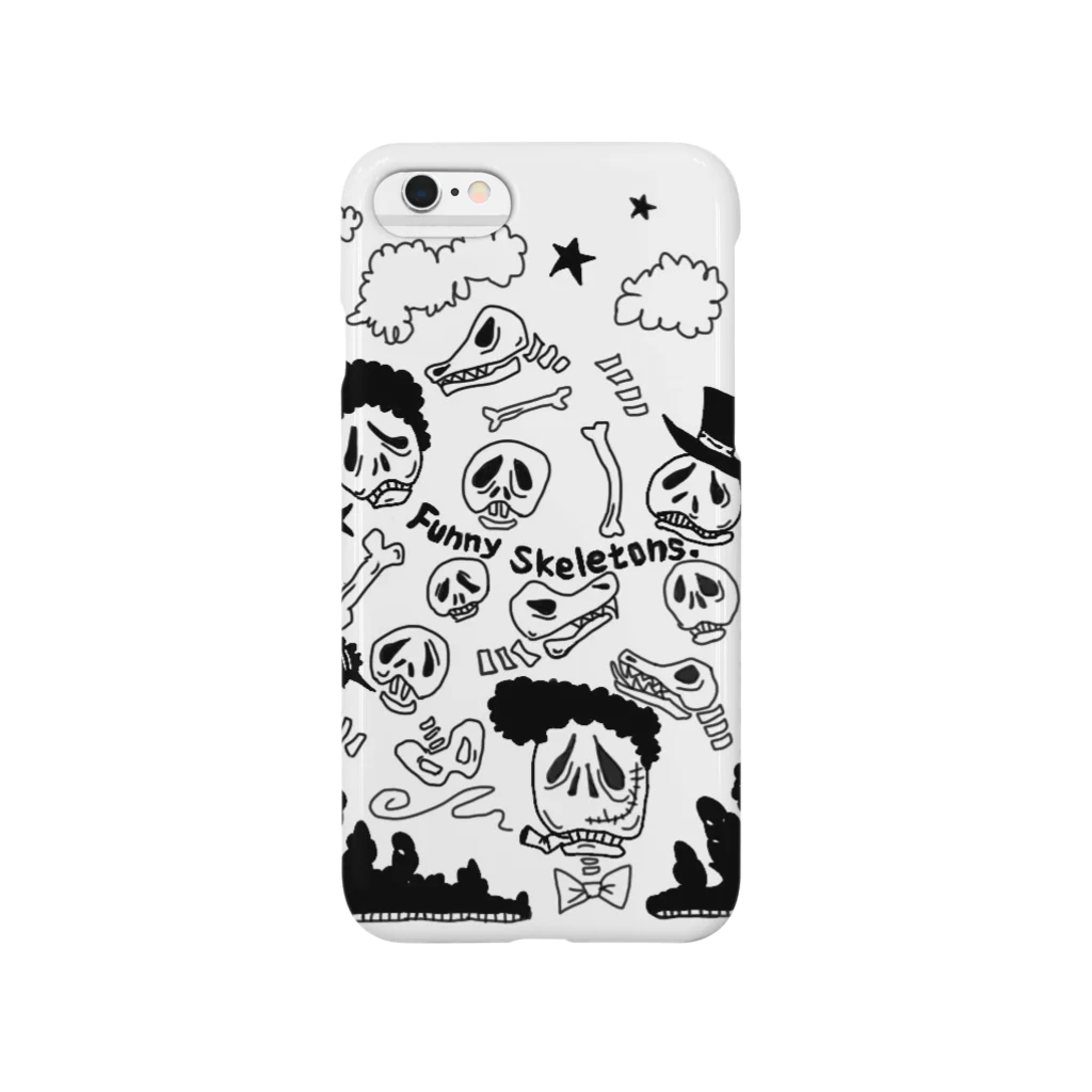 手描き屋さんのfunny skeleton's. Smartphone Case