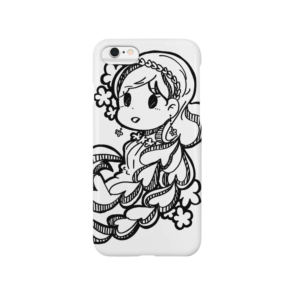 たぬきのおふとんの髪の毛の長い女の子 Smartphone Case