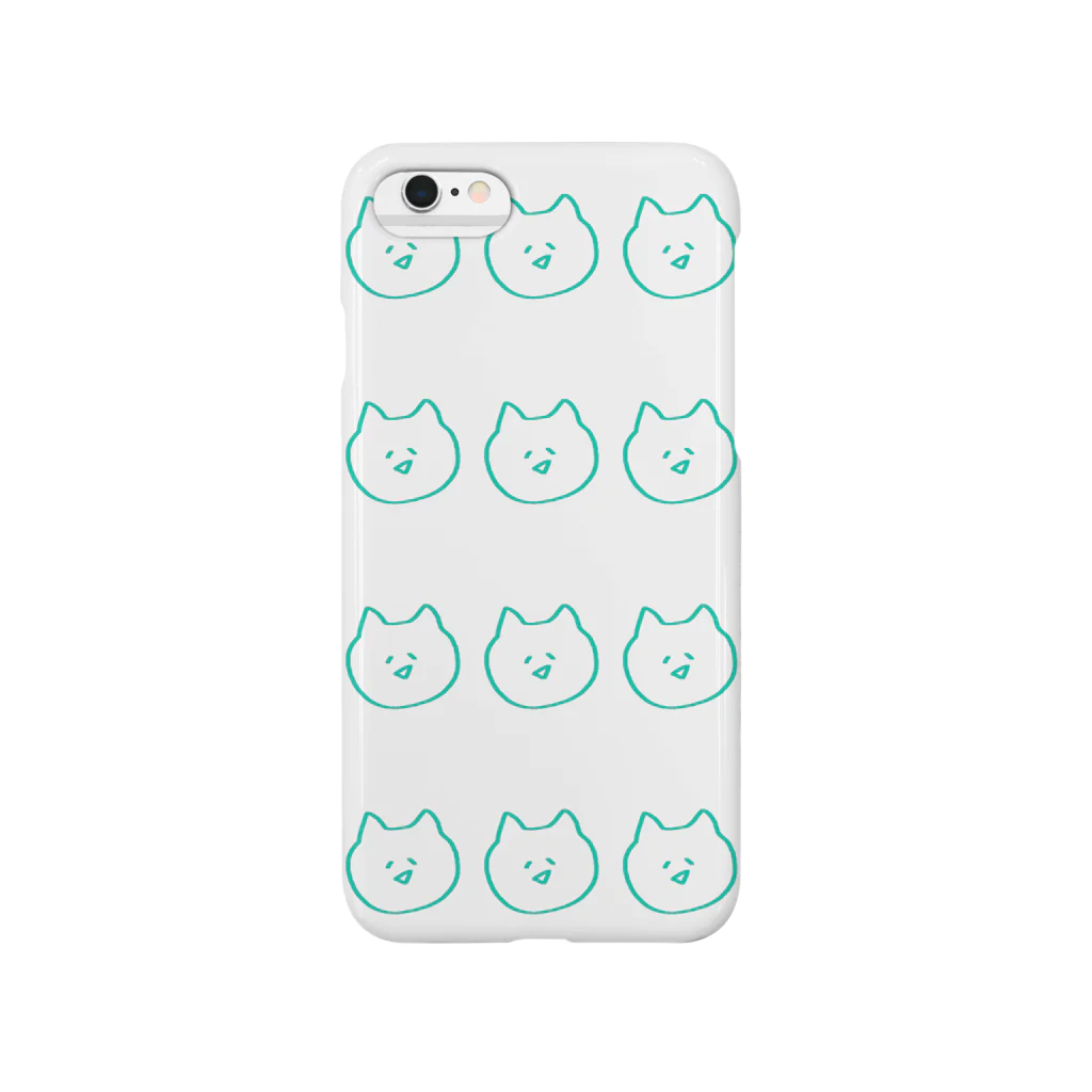 ぷよ子の笑い猫(グリーン) Smartphone Case