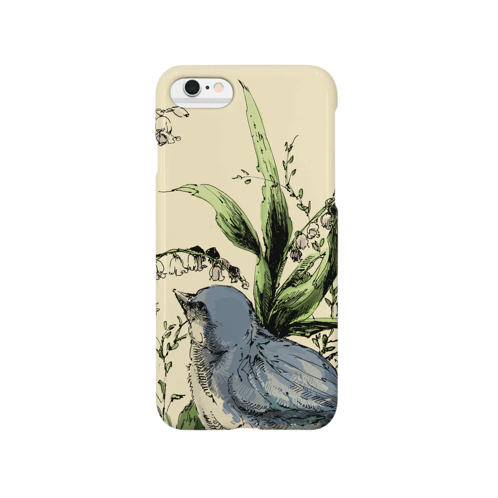 しわのスズランと鳥 Smartphone Case