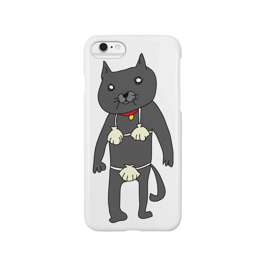 □〆んの貝殻ビキニの猫 Smartphone Case