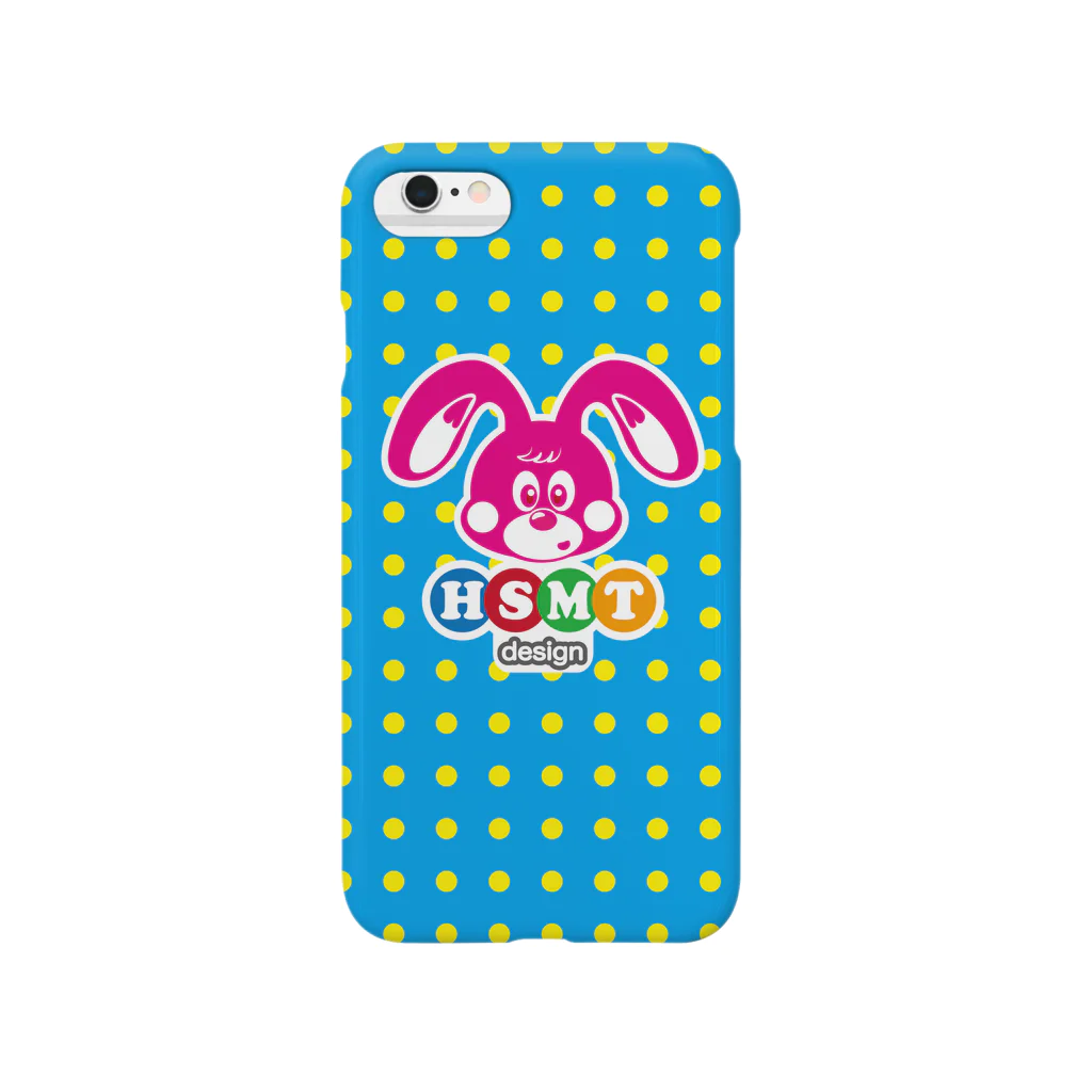 HSMT design@NO SK8iNGのHSMT design BUNNY BLUE DOT スマホケース