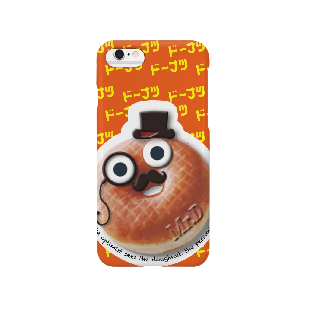 HSMT design@NO SK8iNGのHSMT design Mr.D ORANGE BIG FACE Smartphone Case