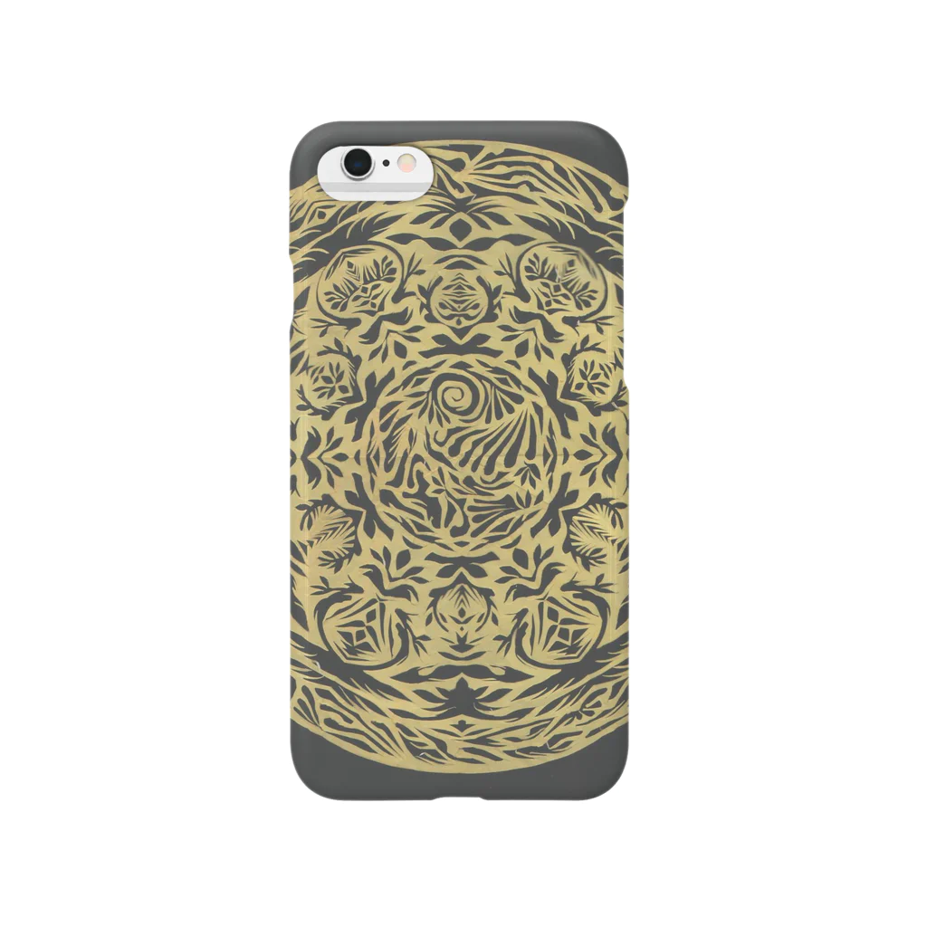 Maru ⭕ MandalaのMaru ⭕ Mandala 繁栄(黒) Smartphone Case