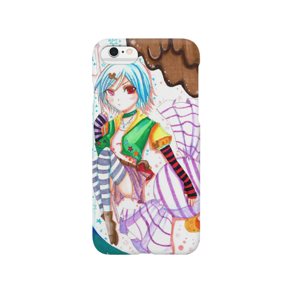 ぺちゃの ○。銀狐堂。○ の飴玉娘 Smartphone Case