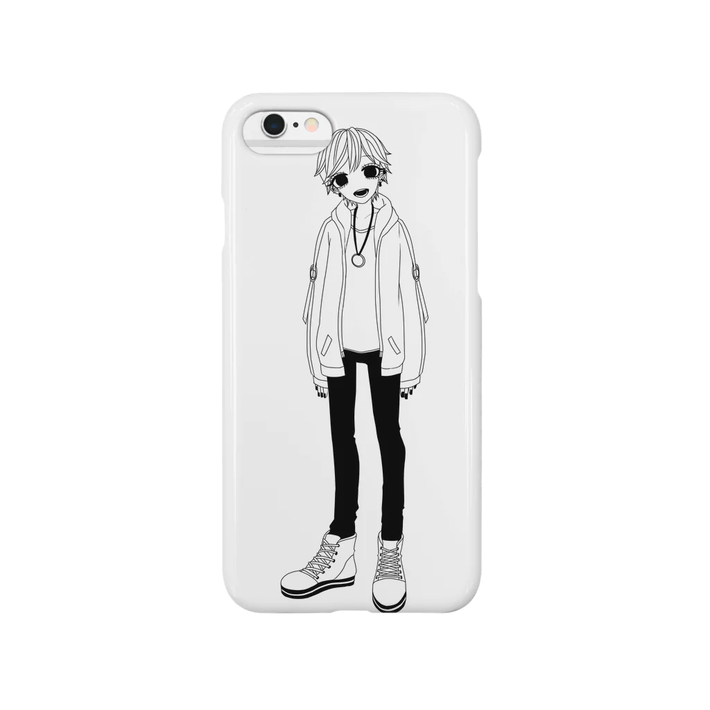 青い月の男の子　スマホケース　se Smartphone Case