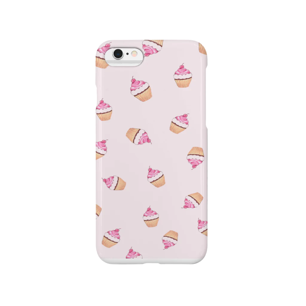 猫畑商店(=^・^=)のピンクのカップケーキ Smartphone Case