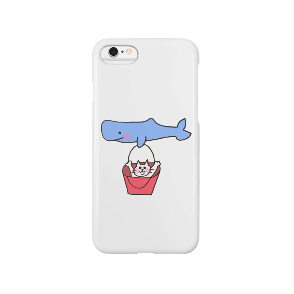 Famille de baleines(ファミールデバレーヌ)の空の旅（カラー） Smartphone Case