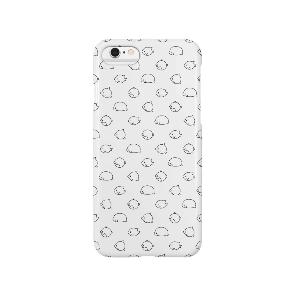 MarineMelonsのMarineMelons pattern　B/W スマホケース