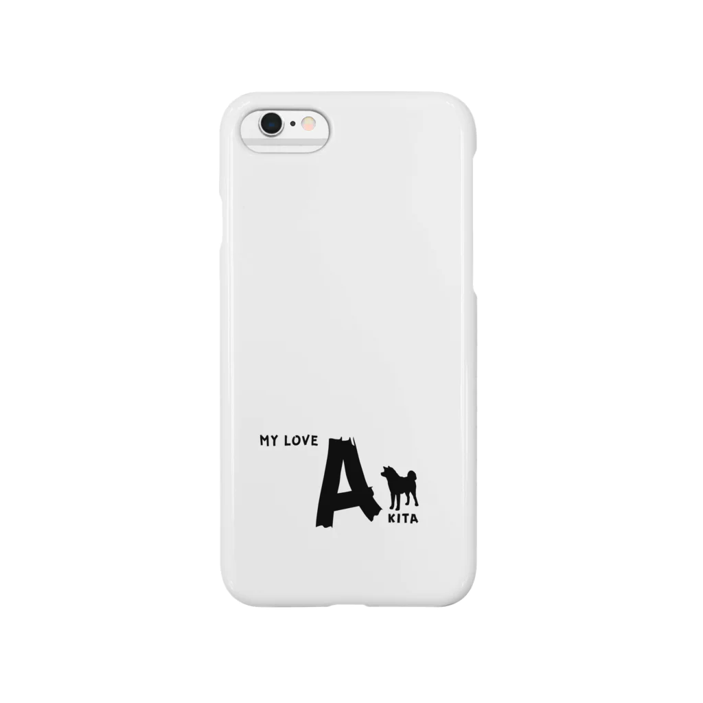 onehappinessのMY LOVE AKITA（秋田犬） Smartphone Case