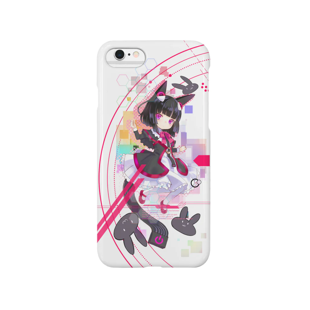 mituhiraのOptical fiber girl Black Smartphone Case