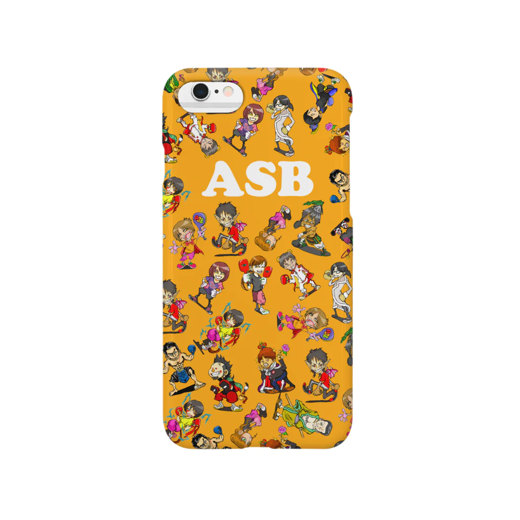 ASB boxingclub SHOPのASBスタッフキャラクターアイテム（オレンジ） スマホケース