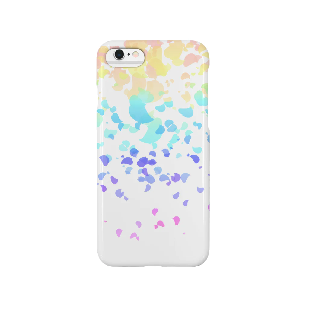 いたちさんのPetals of multicolored SAKURA Smartphone Case