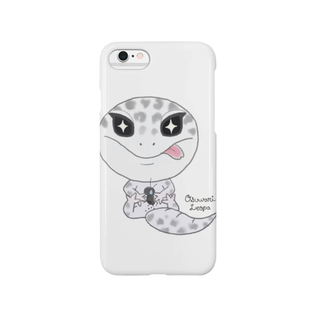 Zipply × Hachucliのおすわりレオパ(ごましおくん) Smartphone Case