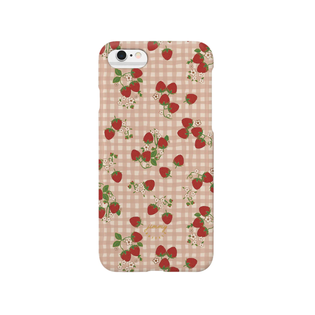 Jimmy BuffaloのJimmy Buffalo - Strawberry Fields クリームチェック Smartphone Case