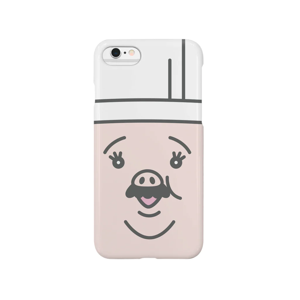 TONKATSU GOODS SHOPのOJISAN FACE CASE Smartphone Case