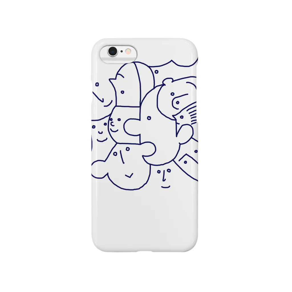 atelier SUZUのfriends(navy line) Smartphone Case