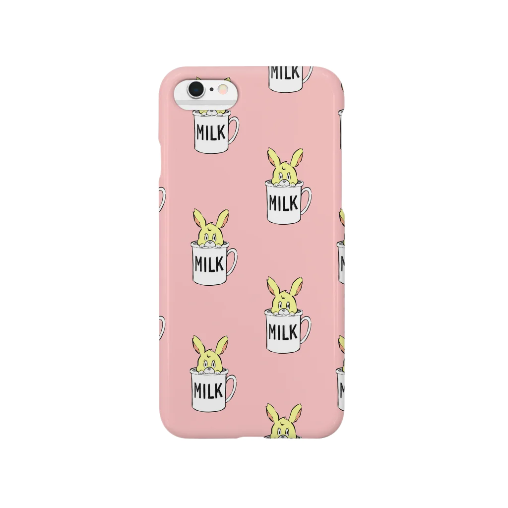 HAPPY MILK MARKETのカップ入りウサギちゃん【ピンク】 Smartphone Case