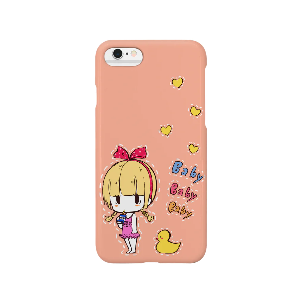 HAPPY MILK MARKETのBABY BABY BABY【ピンク】 Smartphone Case