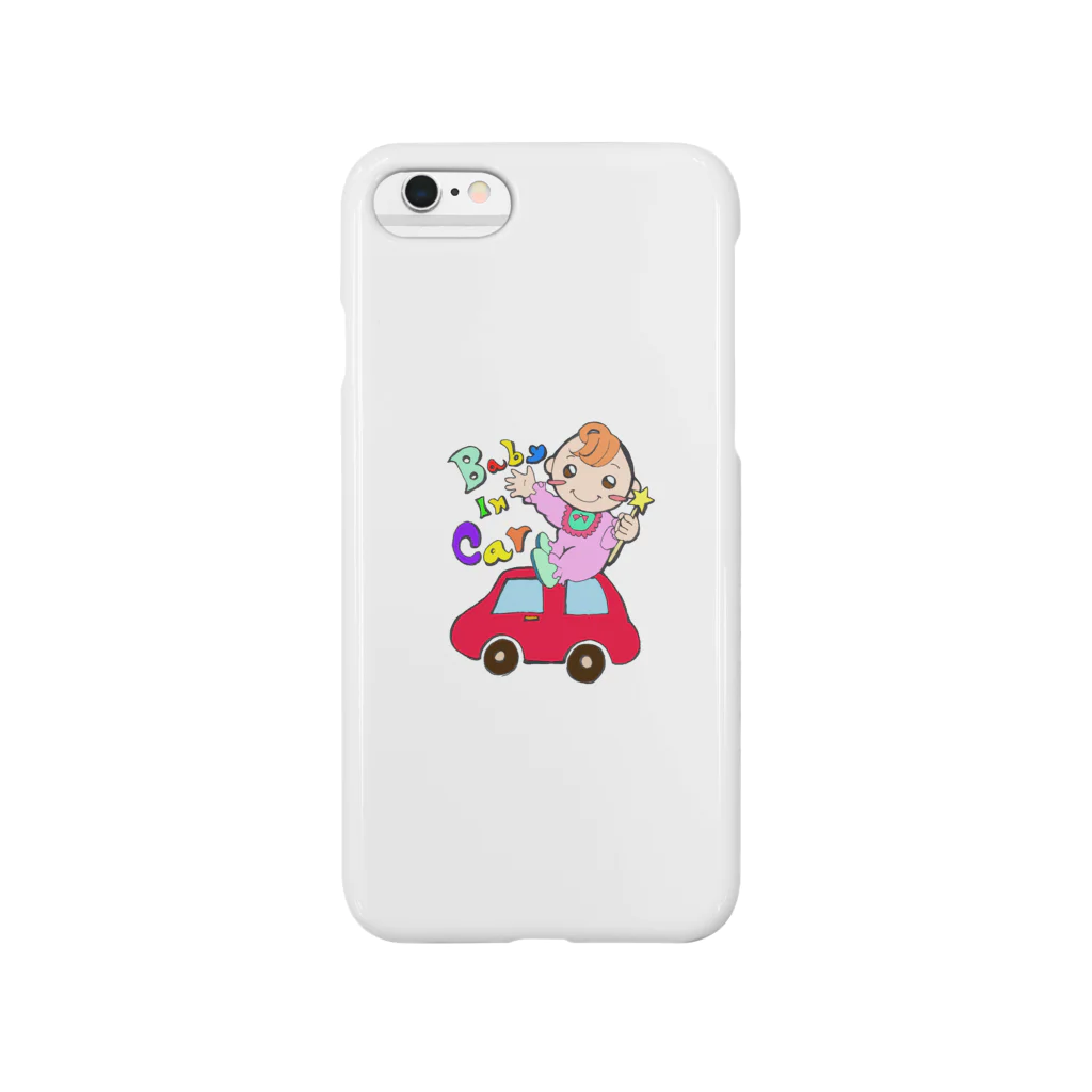 さくらんぼねこのBaby In Car Smartphone Case