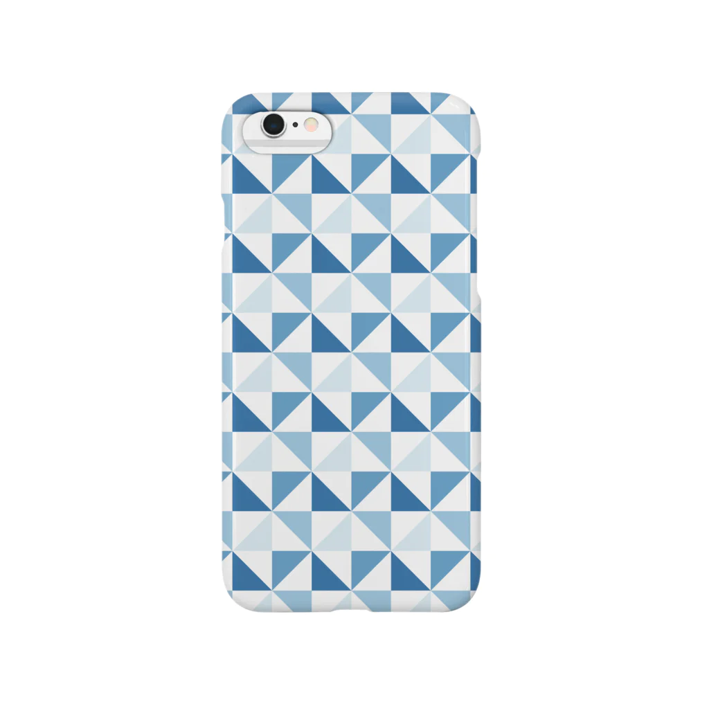 ブロンマのgeometric_pattern01_blue スマホケース