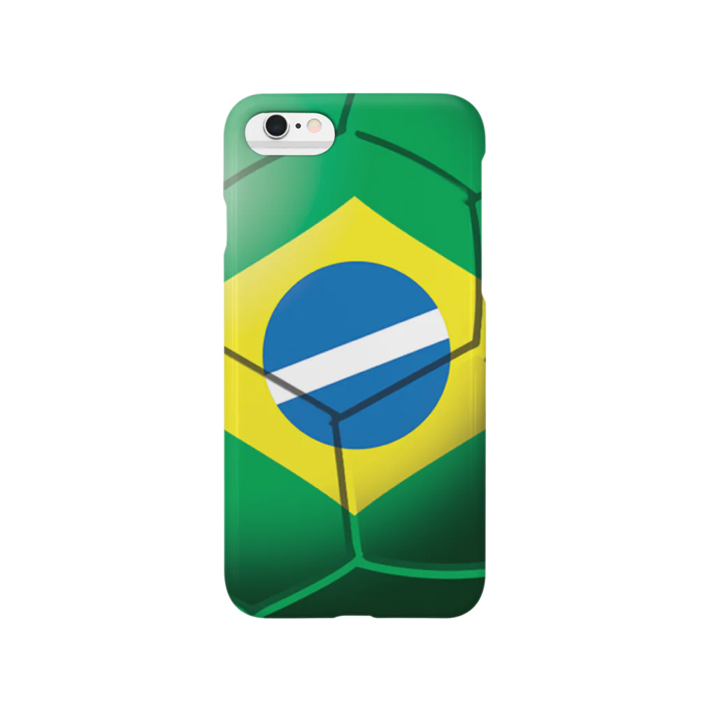toshisanuxのブラジル国旗ボール Smartphone Case
