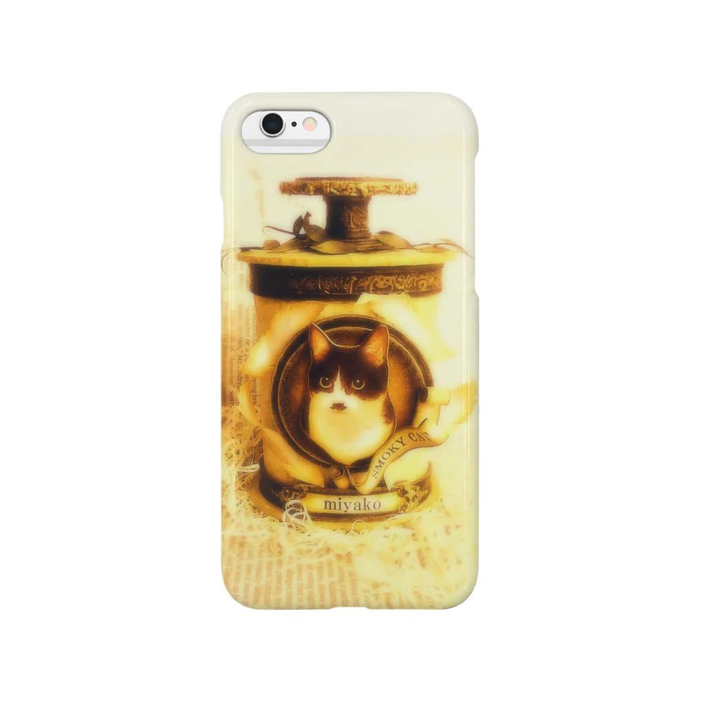 SMOKY CATのSMOKY CATのミヤコちゃんの香水瓶オブジェデザイングッズ Smartphone Case