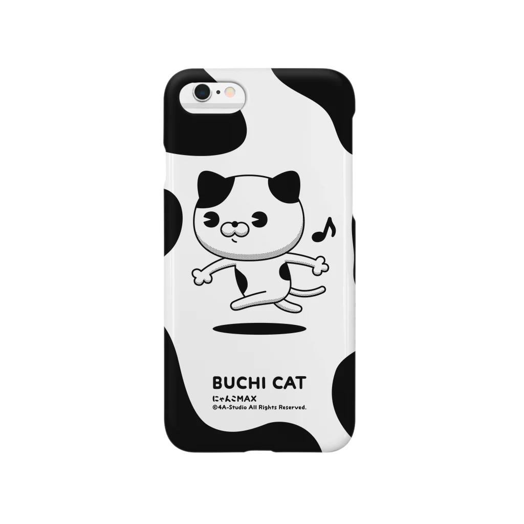 4A-Studio（よんえーすたじお）のにゃんこMAX（ブチ猫） Smartphone Case