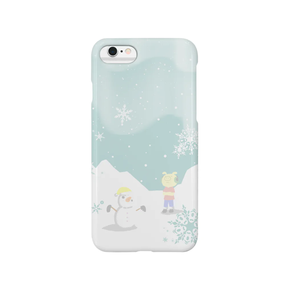 片陸遼助のピグマと雪だるま Smartphone Case