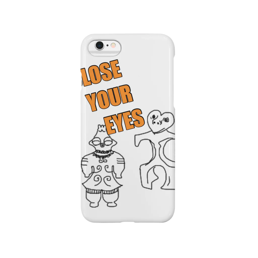 te4_cafeのclose_eyes Smartphone Case