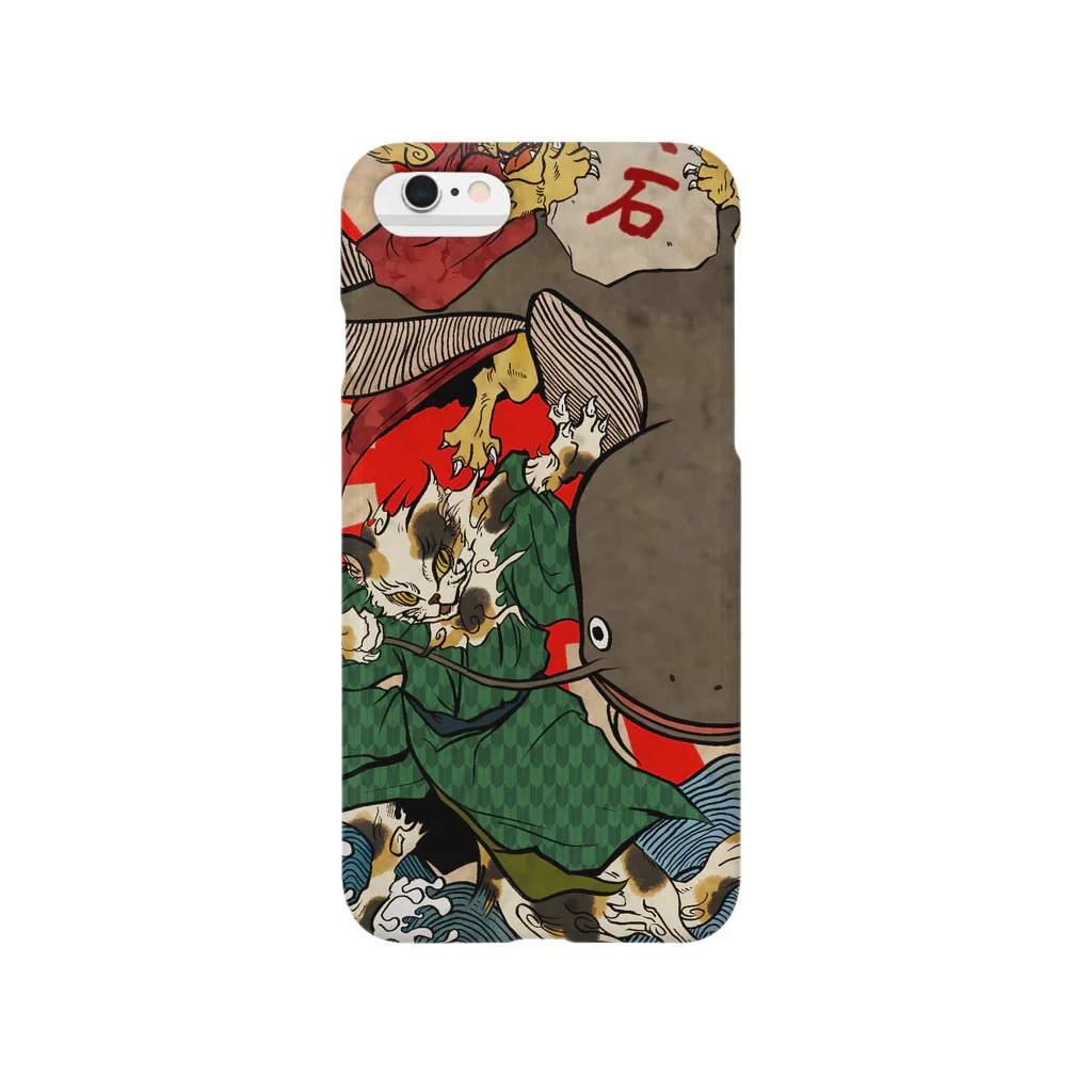 三毛猫商会の猫鯰絵 Smartphone Case