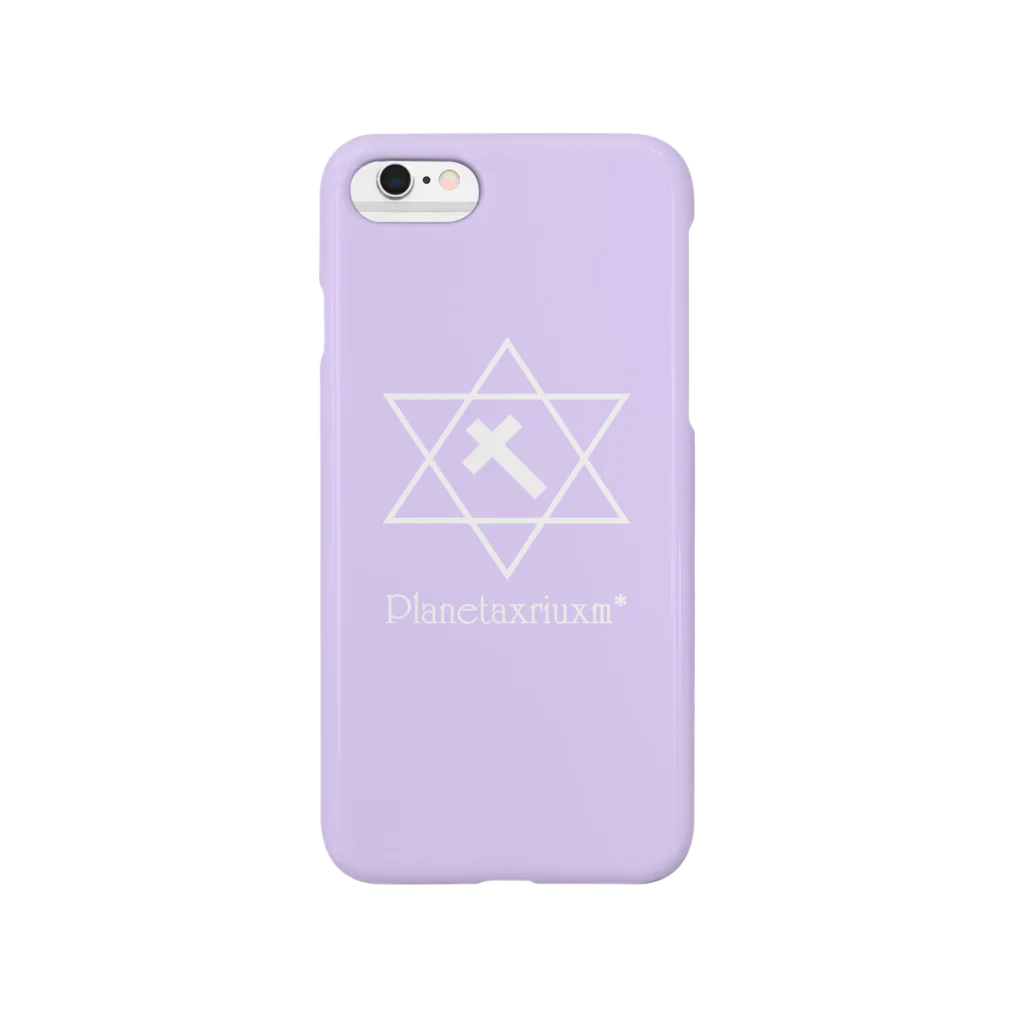 Meltrium*のクロスロゴ(白)/背景紫 Smartphone Case