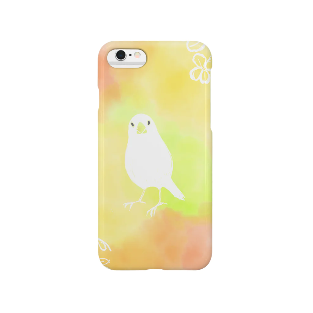 ぽっぴぶんぶんちょ工房の春の白文鳥 Smartphone Case