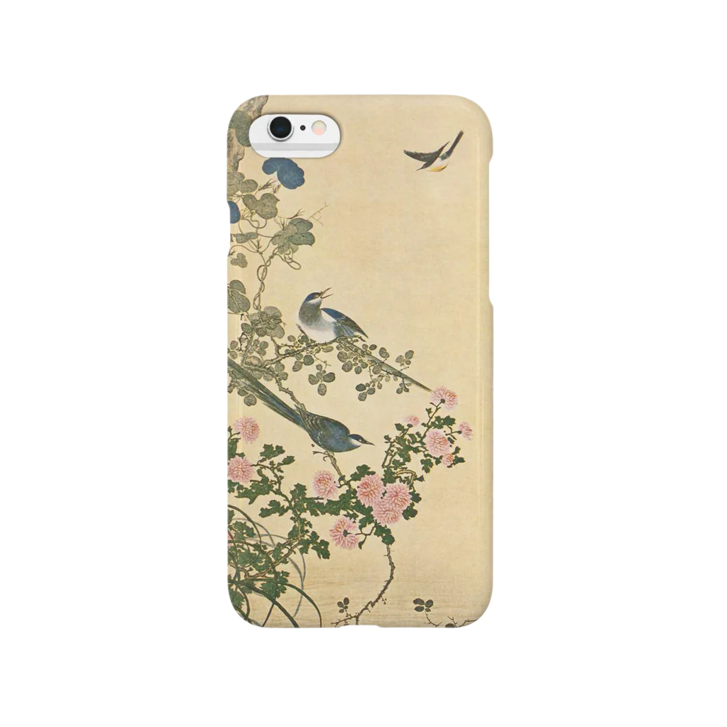 永文堂の『菊と鵲』（岡本秋暉） Smartphone Case