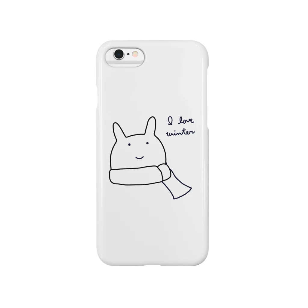 ぽのうさのI love winterうさ Smartphone Case