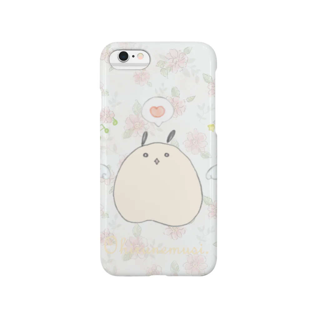 momopiss.shopのおひるねむし。「ハート」(小花柄) Smartphone Case