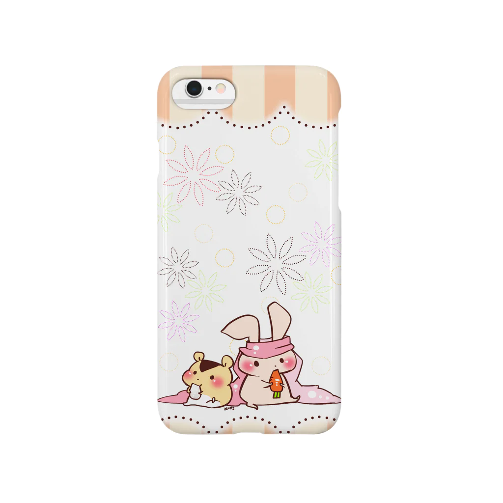 のち＠LINEスタンプ販売中のうさはむオレンジ Smartphone Case