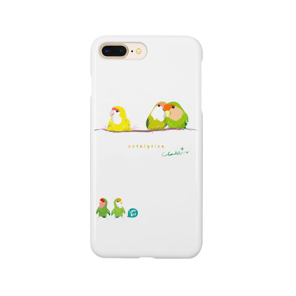 LittleLoroのCotolyrica ラブバード コザクラインコちゃんずB柄 Smartphone Case