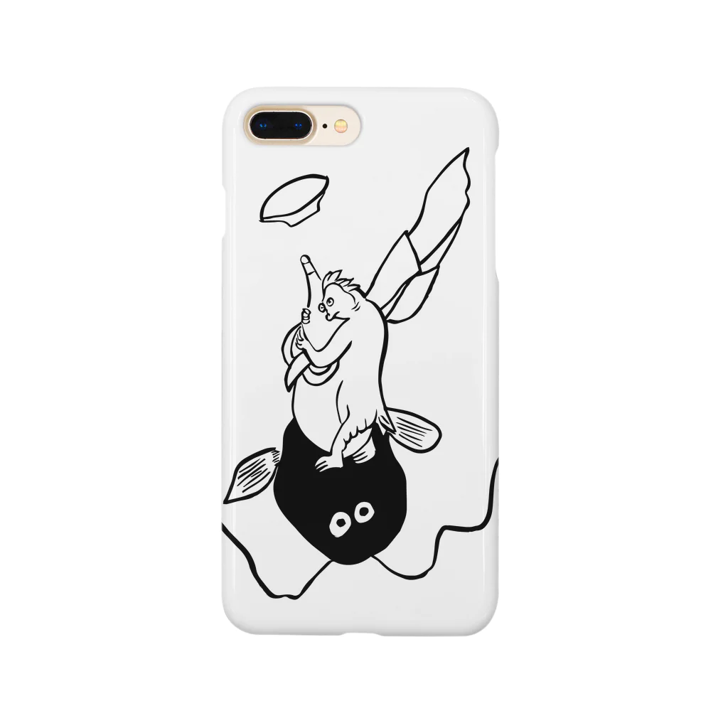 junsen　純仙　じゅんせんのJUNSEN(純仙)浮世絵風　鯰にまたがるさる Smartphone Case