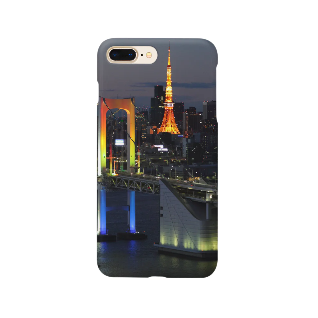 CNU Official ShopのTokyo Tower and Rainbow Bridge Smartphone Case