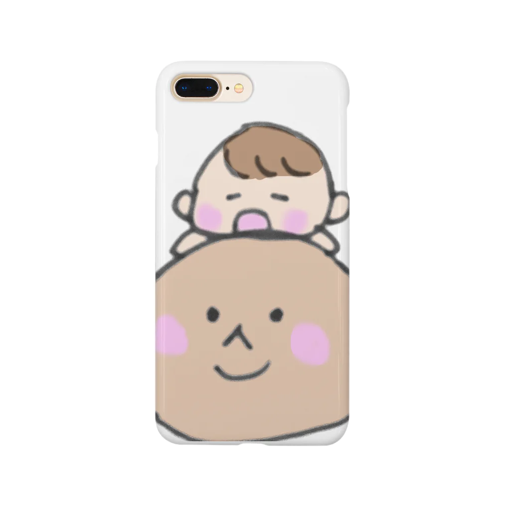 こどものらくがきの日焼けアザラシと赤ちゃん Smartphone Case