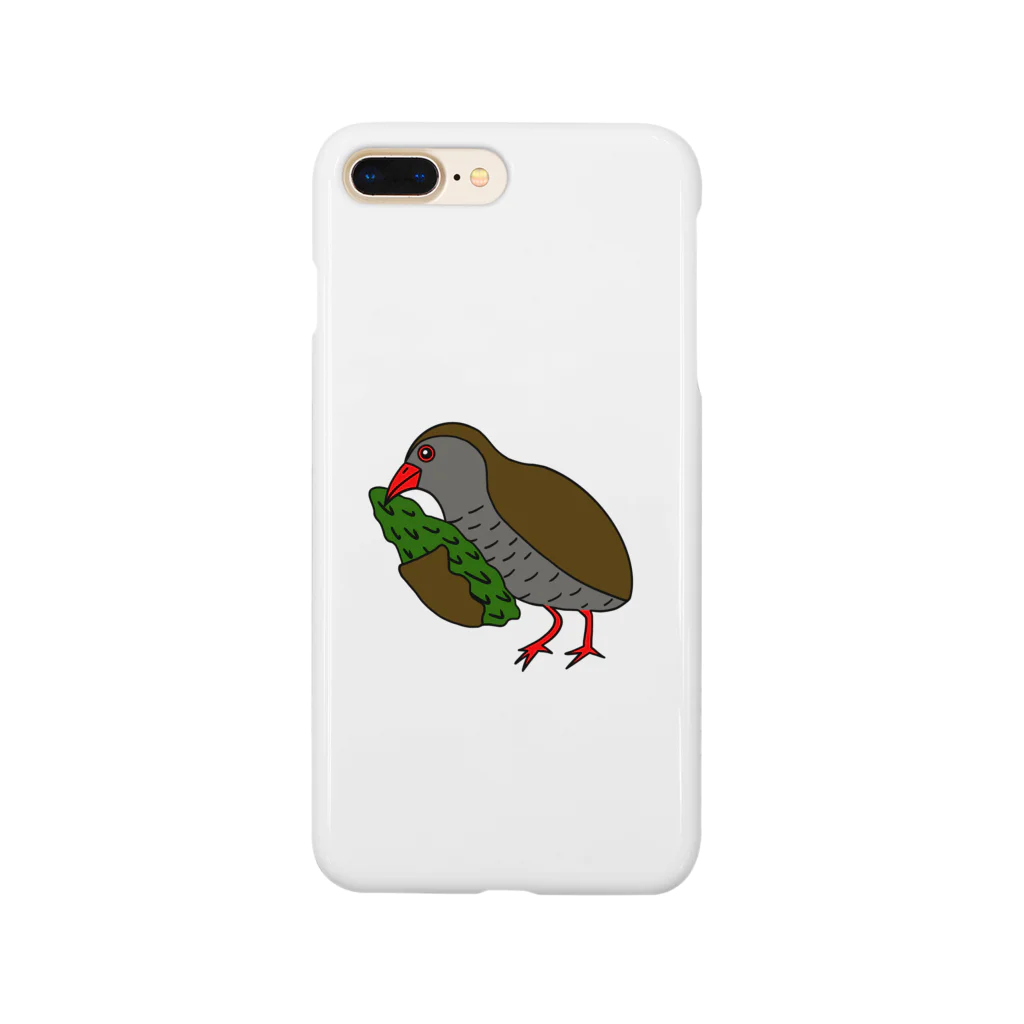 呱呱の飛べない鳥ヤンバルクイナとゴーヤ Smartphone Case