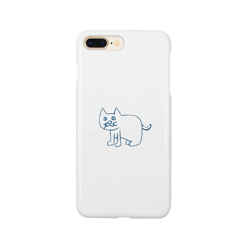 左向きの動物のブルー版 Smartphone Case